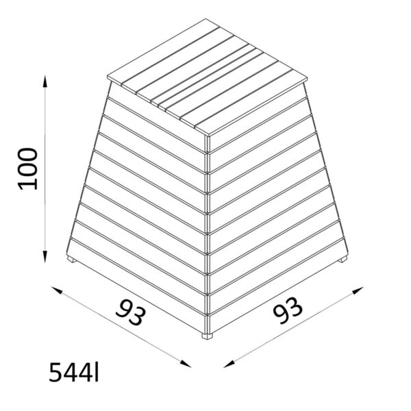 Dřevěný kompostér pyramida 5