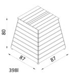 Dřevěný kompostér pyramida 6