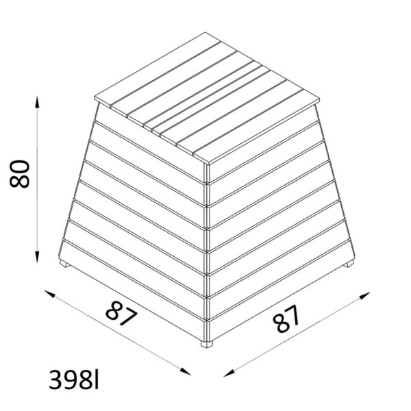 Dřevěný kompostér pyramida 6