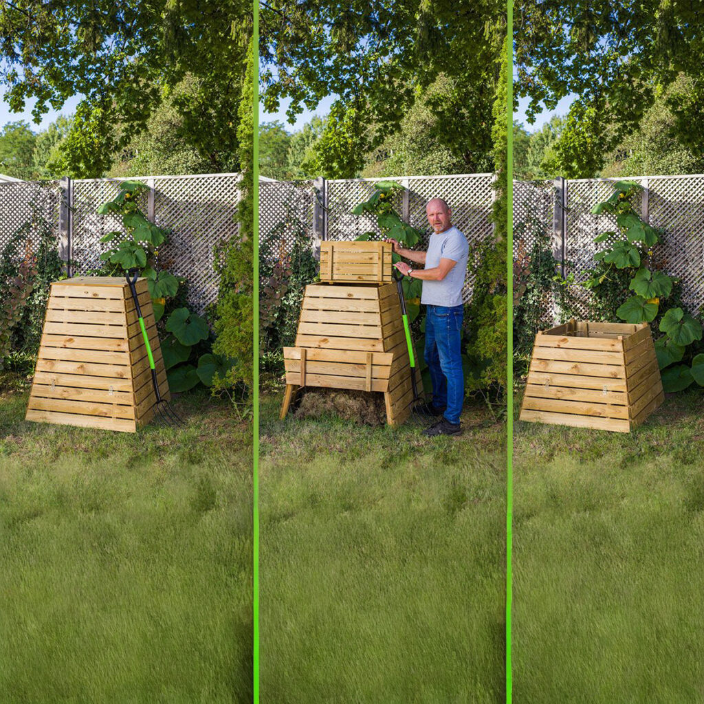 Dřevěný kompostér pyramida 7