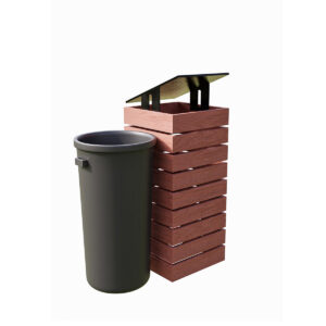 Dřevěný koš geo 1