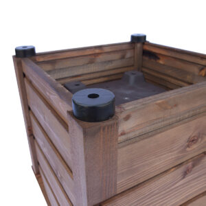 Dřevěný koš geo 2