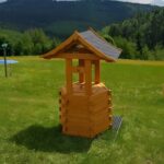 Dřevěný kryt na studnu se střechou basic