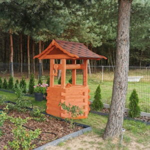 Dřevěný kryt na studnu se střechou basic 2