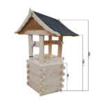 Dřevěný kryt na studnu se střechou basic 9