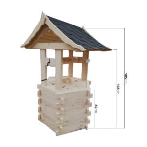 Dřevěný kryt na studnu se střechou basic 9