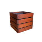 Dřevěný květináč kostka geo pots 2