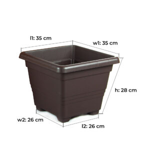 Dřevěný květináč kostka geo pots 3