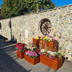 Dřevěný květináč kostka geo pots 7