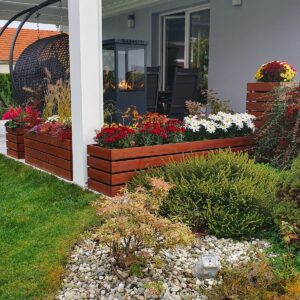 Dřevěný květináč kostka geo pots 8