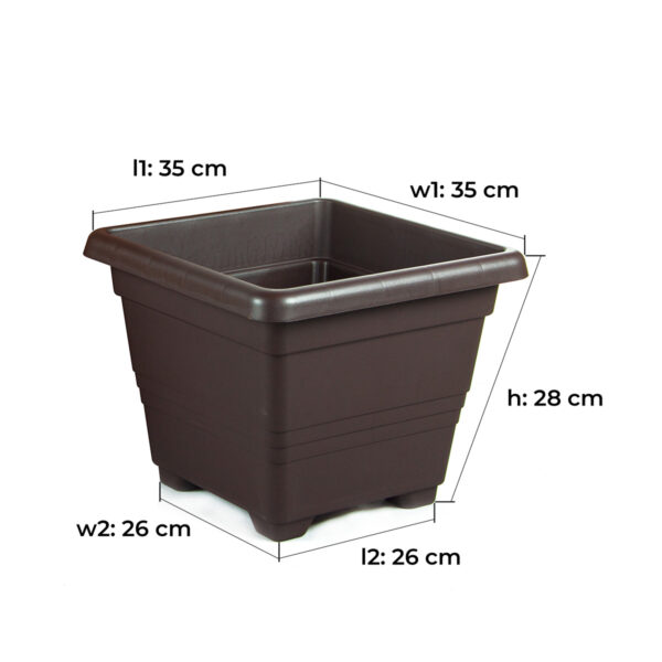 Dřevěný květináč trojka geo pots 4