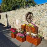 Dřevěný květináč trojka geo pots 9