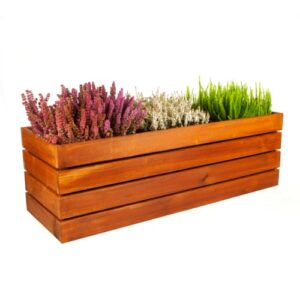 Dřevěný květináč trojka – geo pots