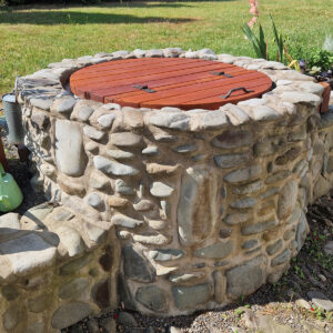 Dřevěný poklop na studnu 100 120 cm 2