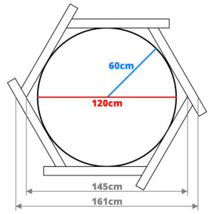 Dřevěný poklop na studnu 100 120 cm 4