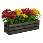 Dřevěný truhlík bedÝnka antracit