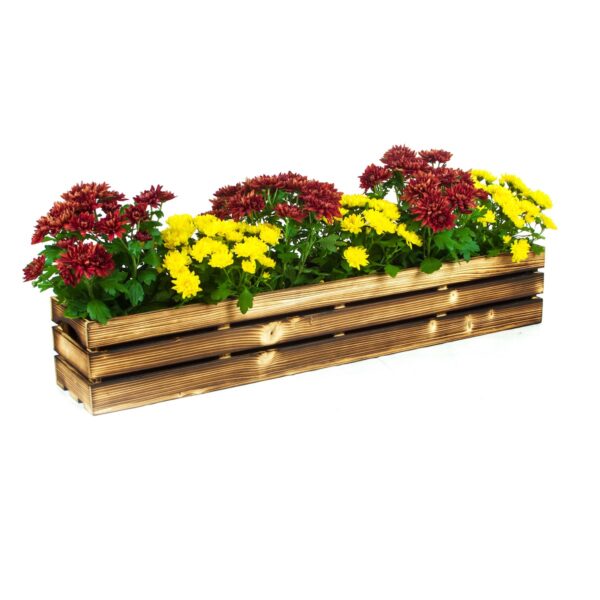 Dřevěný truhlík bedÝnka antracit 4