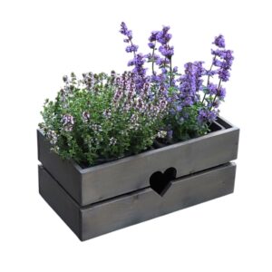 Dřevěný truhlík bylinkÁČ Šedý