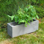 Dřevěný truhlík ohne Šedá 2