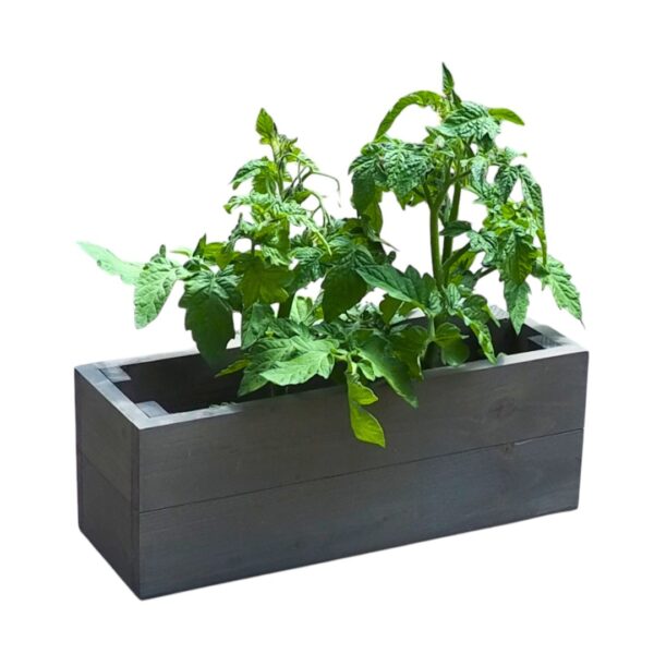 Dřevěný truhlík ohne Šedá