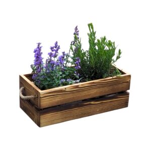 Dřevěný truhlík rovnÝ kaštan 60x20x16 cm