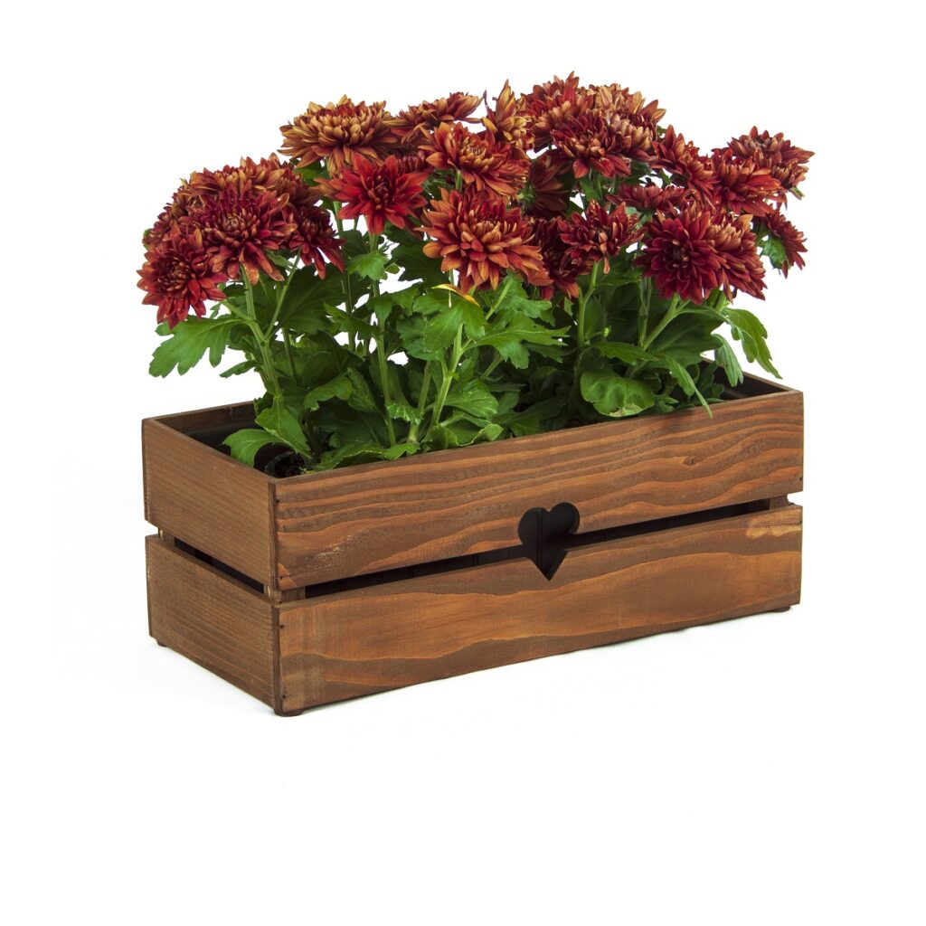 Dřevěný truhlík srdce teak