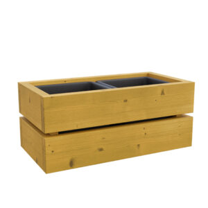 Dřevěný truhlík sukulent hořčice 2