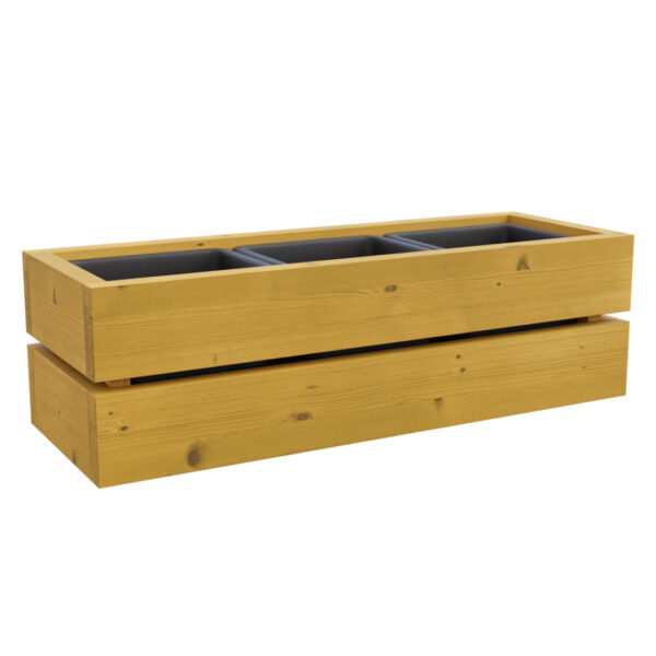 Dřevěný truhlík sukulent hořčice 3