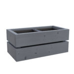 Dřevěný truhlík sukulent Šedá 2