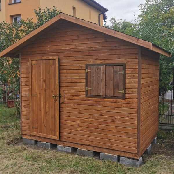 Dřevěný zahradní domek klasik s terasou 5