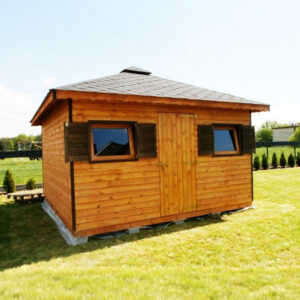 Dřevěný zahradní domek pohoda 2 s terasou 6