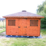 Dřevěný zahradní domek pohoda 2 s terasou 8