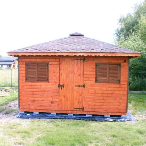 Dřevěný zahradní domek pohoda 2 s terasou 8