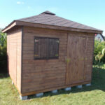 Dřevěný zahradní domek pohoda s terasou 10