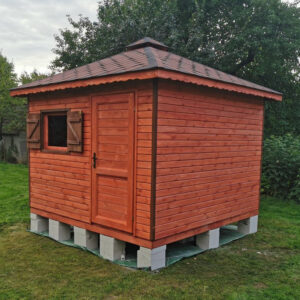 Dřevěný zahradní domek pohoda s terasou 6