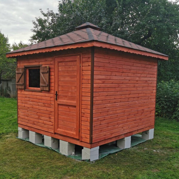 Dřevěný zahradní domek pohoda s terasou 6