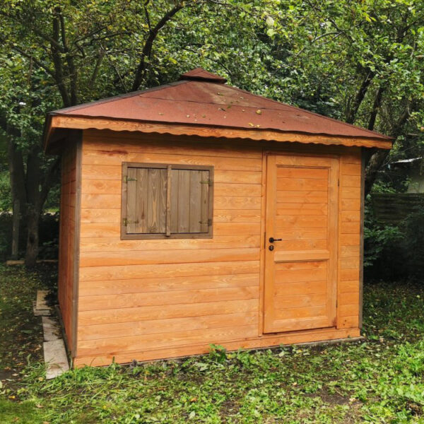 Dřevěný zahradní domek pohoda s terasou 7