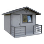 Dřevěný zahradní domek statek s terasou 1