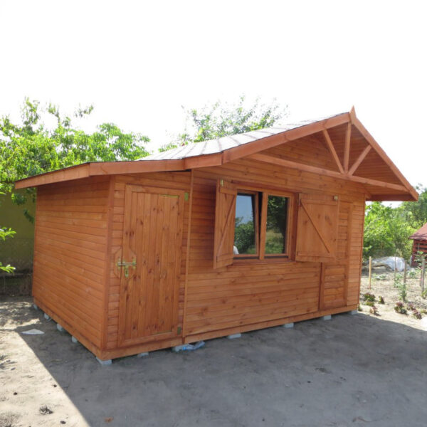 Dřevěný zahradní domek statek s terasou 12