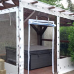 Dřevěný zahradní domek statek s terasou 14