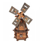Dřevěný zahradní větrný mlýn 1