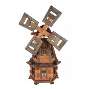 Dřevěný zahradní větrný mlýn 1