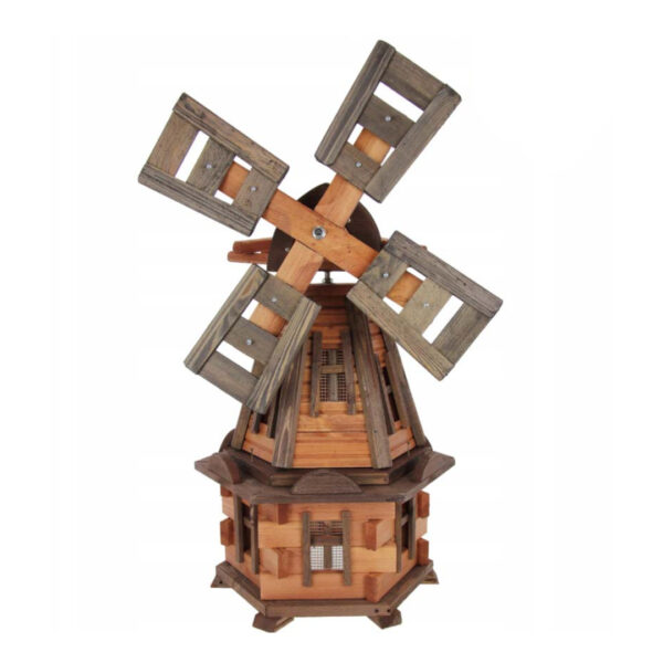 Dřevěný zahradní větrný mlýn 1