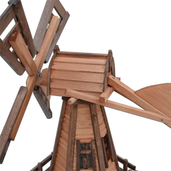 Dřevěný zahradní větrný mlýn 3