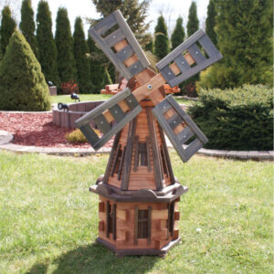 Dřevěný zahradní větrný mlýn 8