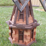 Dřevěný zahradní větrný mlýn 9