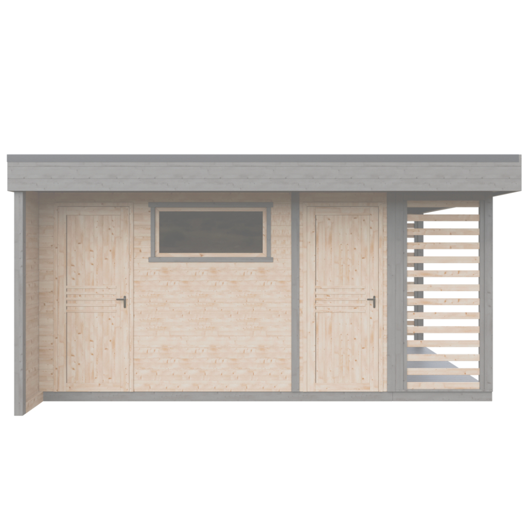 Domek s dřevníkem i skladem