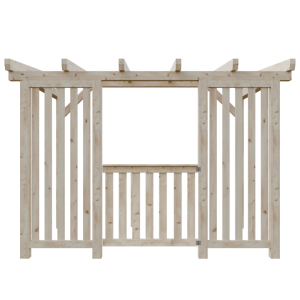 Stěna z latí 180cm - 30+30% + dvířka