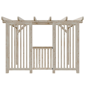 Stěna z kros-latí 180cm - 30+30% + dvířka