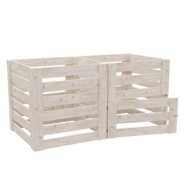 Dvoukomorový dřevěný kompostér koncept 160x80 cm